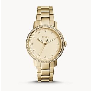 COPY - Fossil Gold Rhinestone Watch